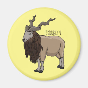 Imán Ilustracion del personalizado de cabras Markhor