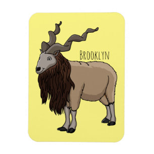 Imán Ilustracion del personalizado de cabras Markhor