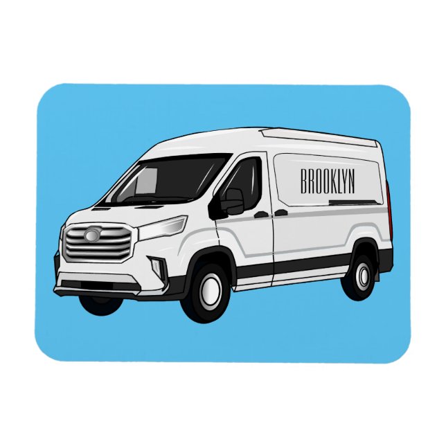 Imán Ilustracion del personalizado de la camioneta de e (Horizontal)