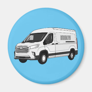 Imán Ilustracion del personalizado de la camioneta de e