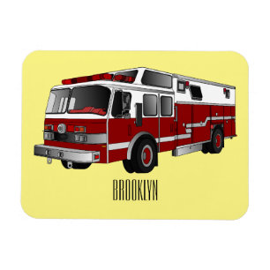 Imán Ilustracion del personalizado del motor de fuego
