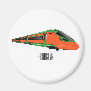 Imán Ilustracion del personalizado del tren de bala