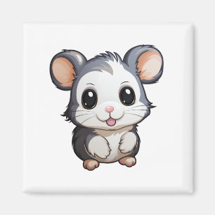 Imán ilustracion del ratón personalizado