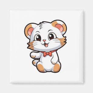 Imán ilustracion del ratón personalizado