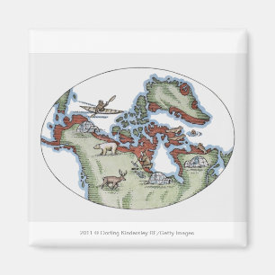Imán Ilustracion del territorio del Inuit