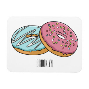 Imán Ilustracion Donut personalizado