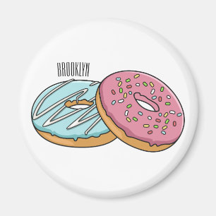 Imán Ilustracion Donut personalizado