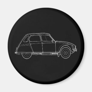 Imán Ilustracion Dyane Minimalista White Blueprint