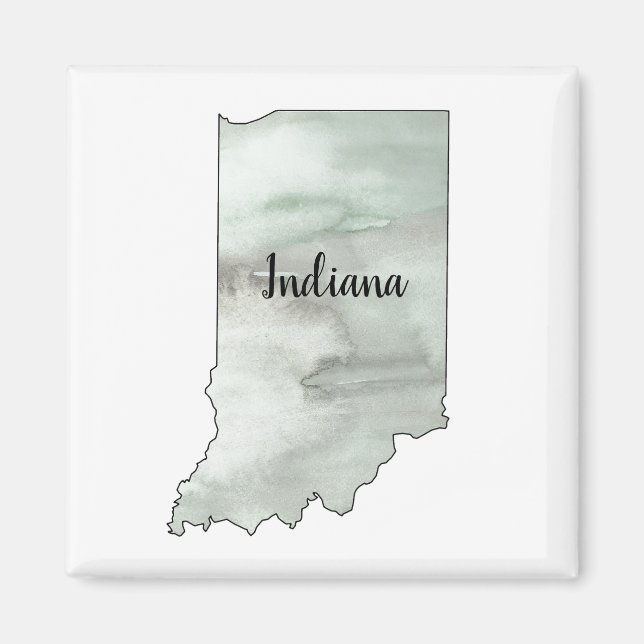 Imán Ilustracion Estatal de Indiana (Frente)