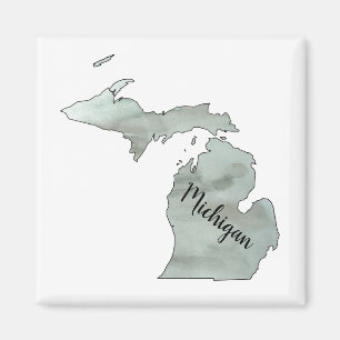 Imán Ilustracion Estatal de Michigan