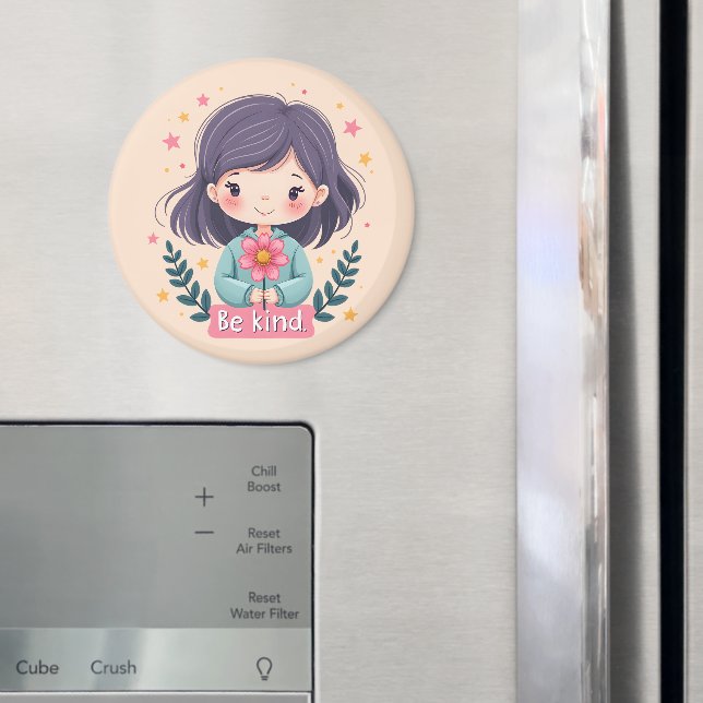 Imán Ilustración Kawaii "Sé Amable" (In situ (nevera))