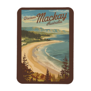 Imán Ilustracion Mackay Australia Viajes de arte