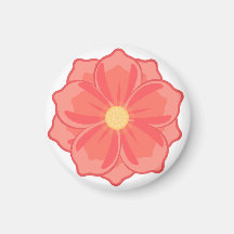 Ilustración minimalista de flor en floración rosa