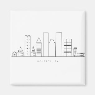 Imán Ilustración minimalista del horizonte de la ciudad