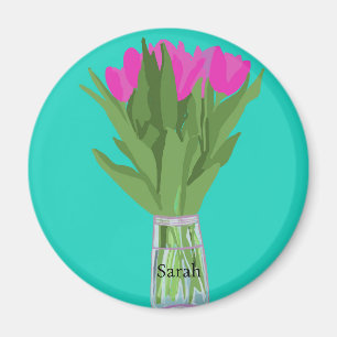 Imán Ilustracion moderno de la flor de los tulipanes de