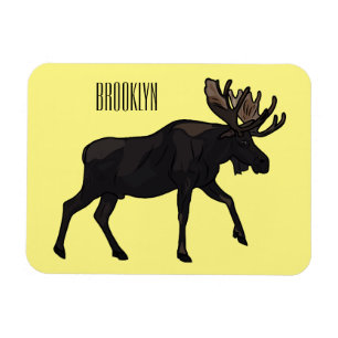 Imán Ilustracion Moose personalizado
