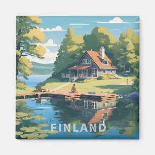 Imán Ilustracion Natural de Finlandia