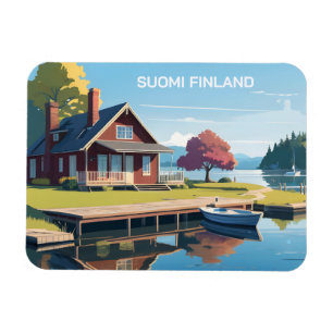 Imán Ilustracion Natural de Finlandia