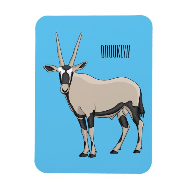 Imán Ilustracion Oryx personalizado (Vertical)