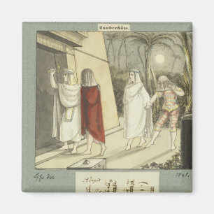 Imán Ilustracion para "la flauta mágica" de Mozart,