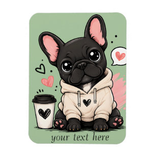 Imán Ilustración personalizada de sudadera con capucha 