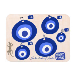 Imán Ilustración personalizada del ojo maligno griego c