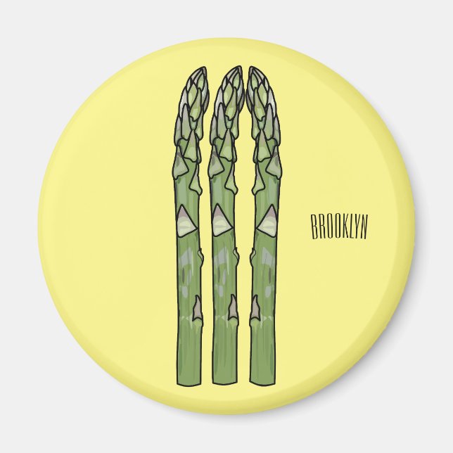 Imán Ilustracion personalizado Asparagus (Frente)