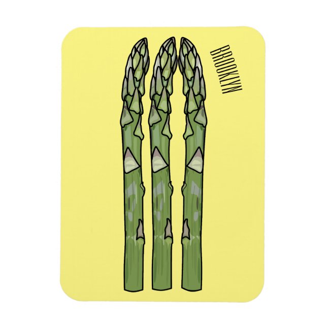 Imán Ilustracion personalizado Asparagus (Vertical)