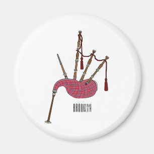 Imán Ilustracion personalizado Bagpipes