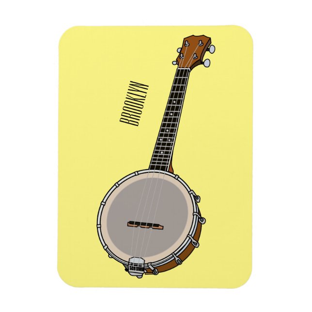 Imán Ilustracion personalizado Banjo (Vertical)
