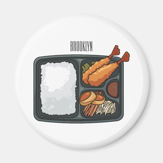 Imán Ilustracion personalizado Bento (Frente)