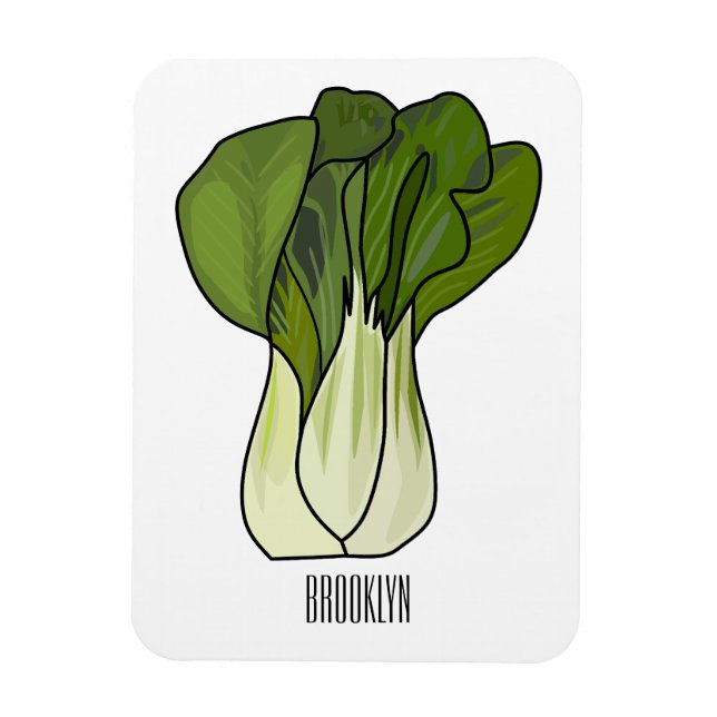 Imán Ilustracion personalizado Bok choy (Vertical)