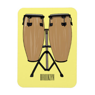 Imán Ilustracion personalizado Bongo drum