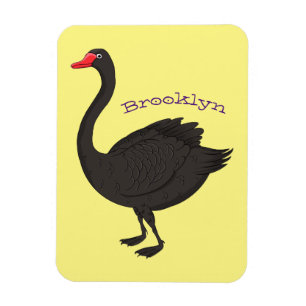Imán Ilustracion personalizado cisne negro