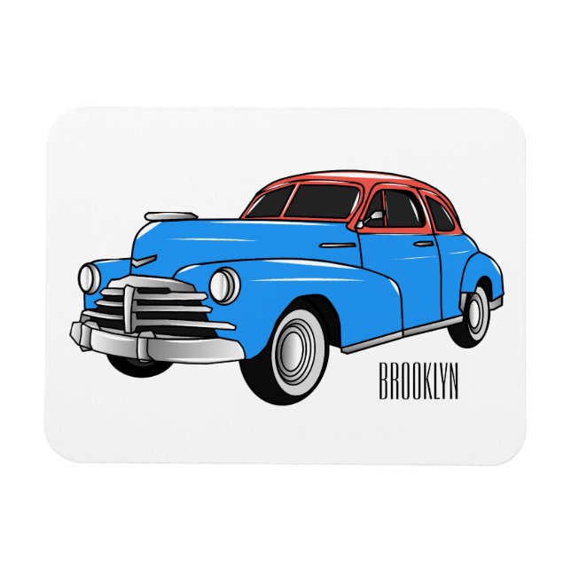 Imán Ilustracion personalizado clásico de 1948 (Horizontal)