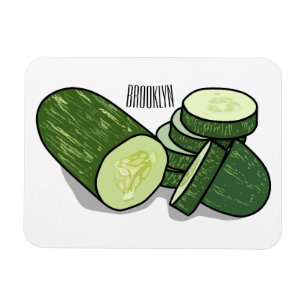 Imán Ilustracion personalizado Cucumber