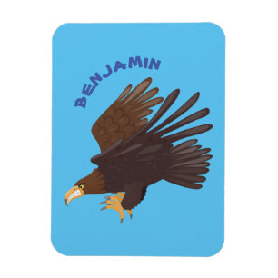 Imán Ilustracion personalizado de águila dorada diverti