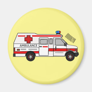 Imán Ilustracion personalizado de ambulancia