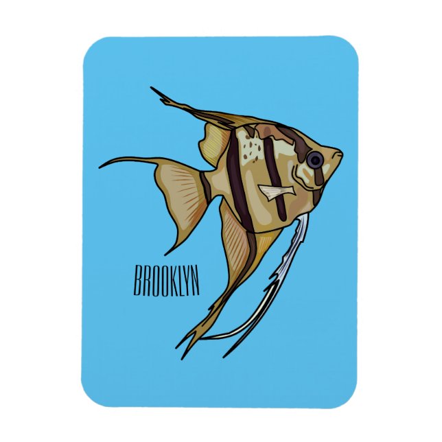 Imán Ilustracion personalizado de Angelfish (Vertical)