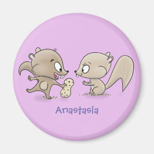 Imán Ilustracion personalizado de ardillas graciosas