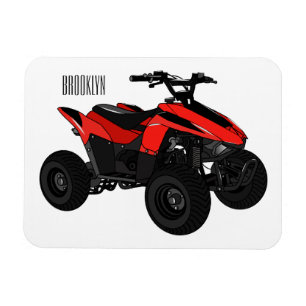 Imán Ilustracion personalizado de atv de cuatro bicicle