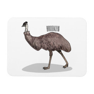 Imán Ilustracion personalizado de aves de la Uem