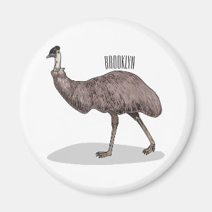 Imán Ilustracion personalizado de aves de la Uem
