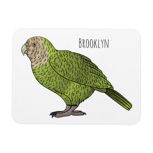 Imán Ilustracion personalizado de aves Kakapo
