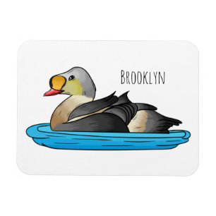 Imán Ilustracion personalizado de aves King eider