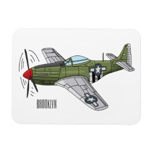 Imán Ilustracion personalizado de avión militar