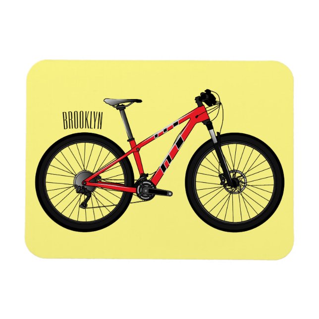 Imán Ilustracion personalizado de bicicletas (Horizontal)