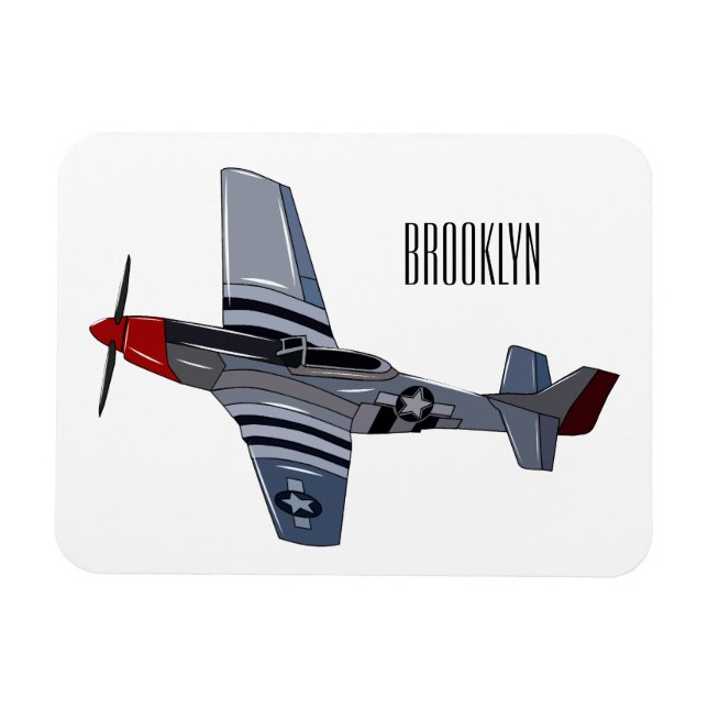 Imán Ilustracion personalizado de bombarderos (Horizontal)