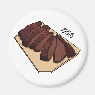 Imán Ilustracion personalizado de brisket de carne