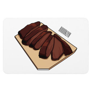 Imán Ilustracion personalizado de brisket de carne